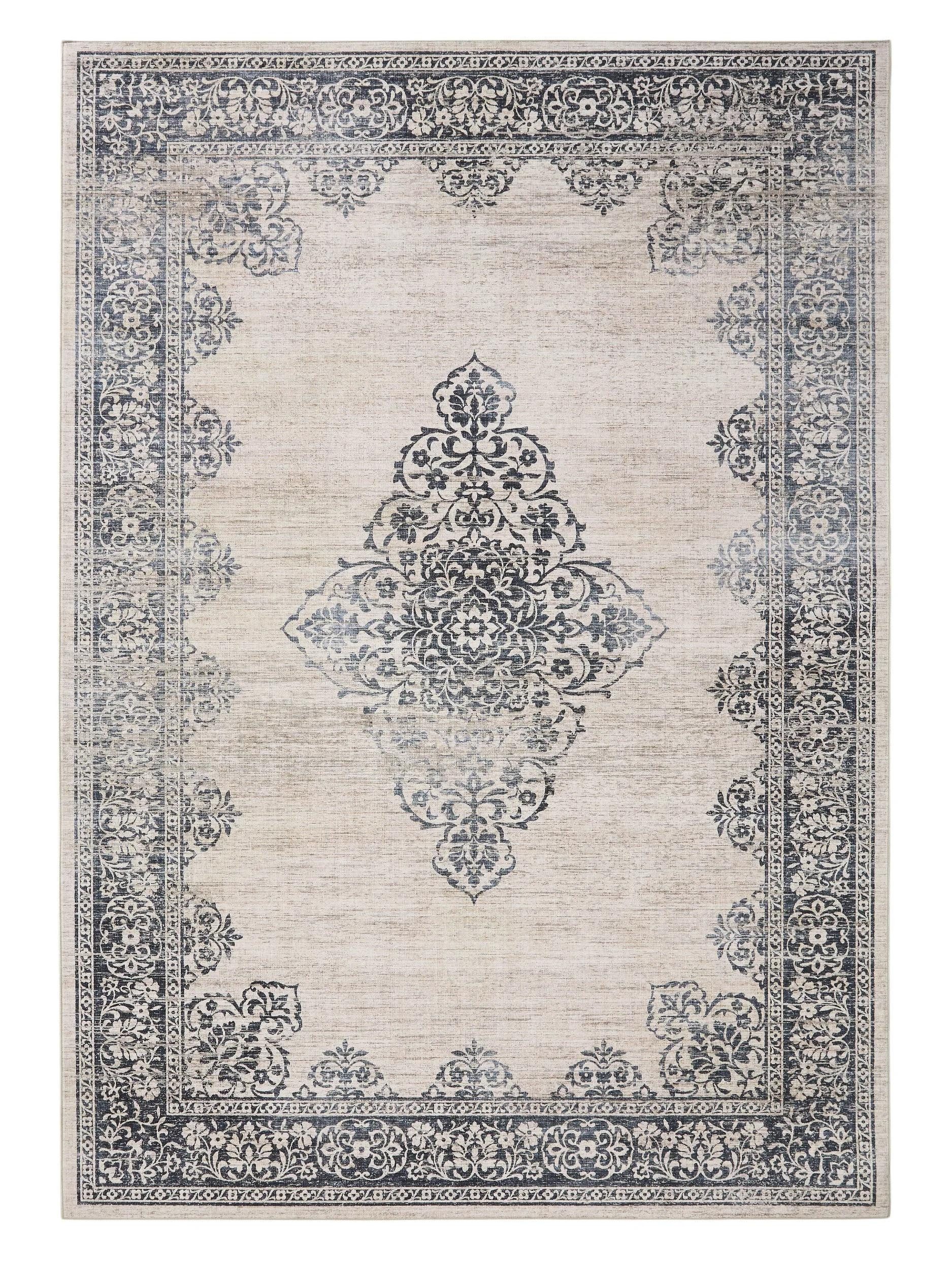 benuta Teppich Laury, rechteckig, Höhe: 5 mm, Teppich Wohnzimmer, Schlafzimmer, Esszimmer, Flur, Kunstfaser, Cozy