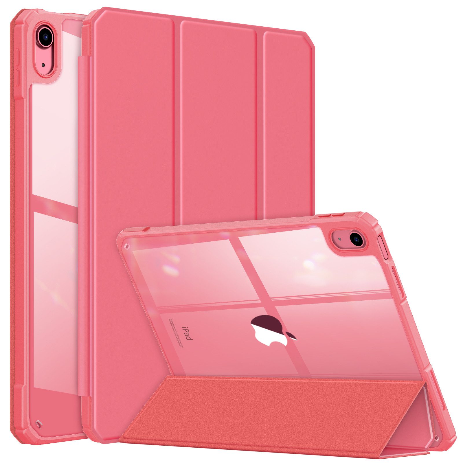 Fintie Tablet-Hülle für iPad 11. Generation 2025 11"(A16), iPad 10. Generation 2022 10.9", Ultradünn Case mit transparenter Rückseite Abdeckung, Auto Schlaf/Wach