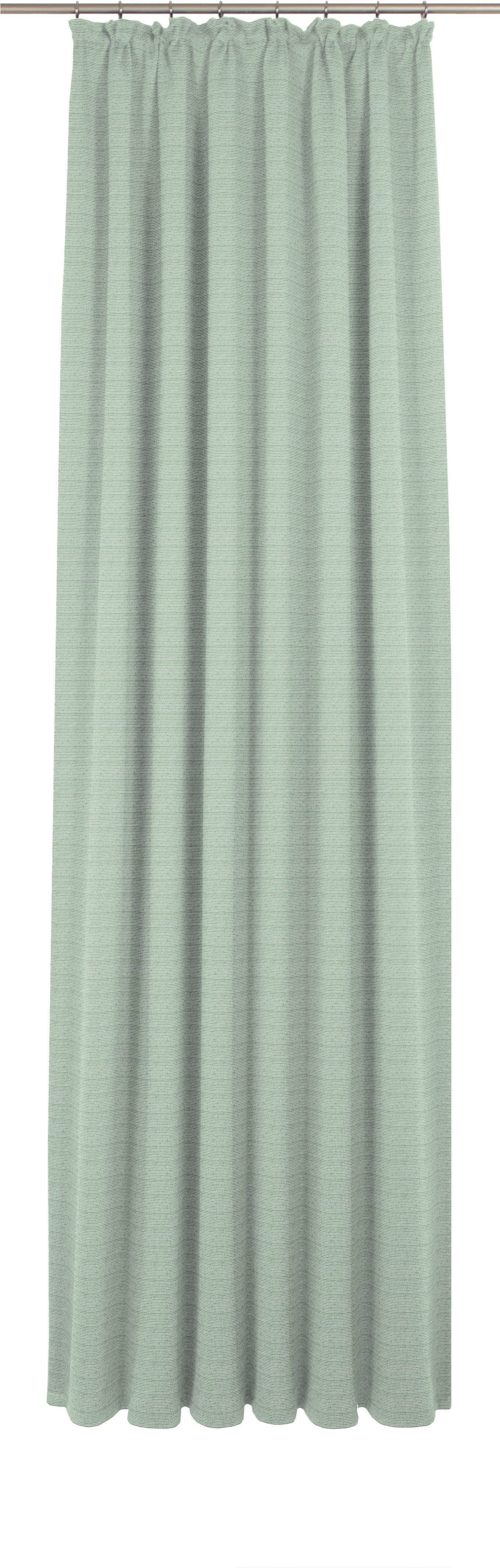 (1 St), blickdicht, Wirth, Jacquard Vorhang grün Kräuselband Berwick,