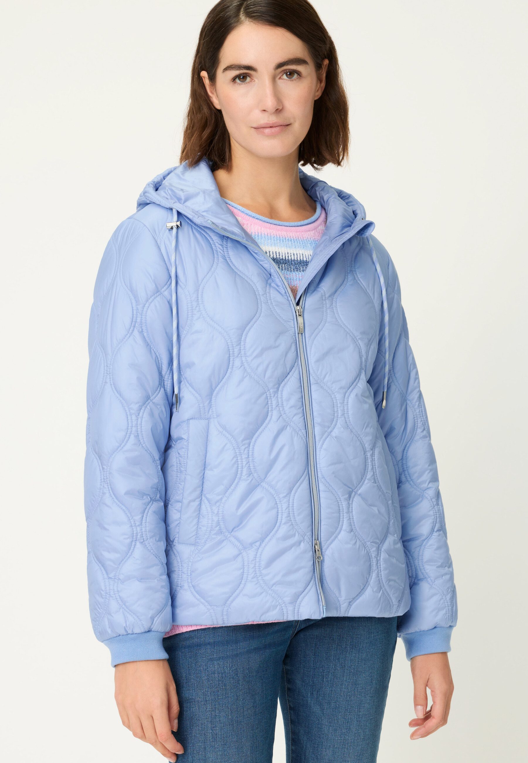 Olsen Outdoorjacke mit Kapuze und Reißverschluss