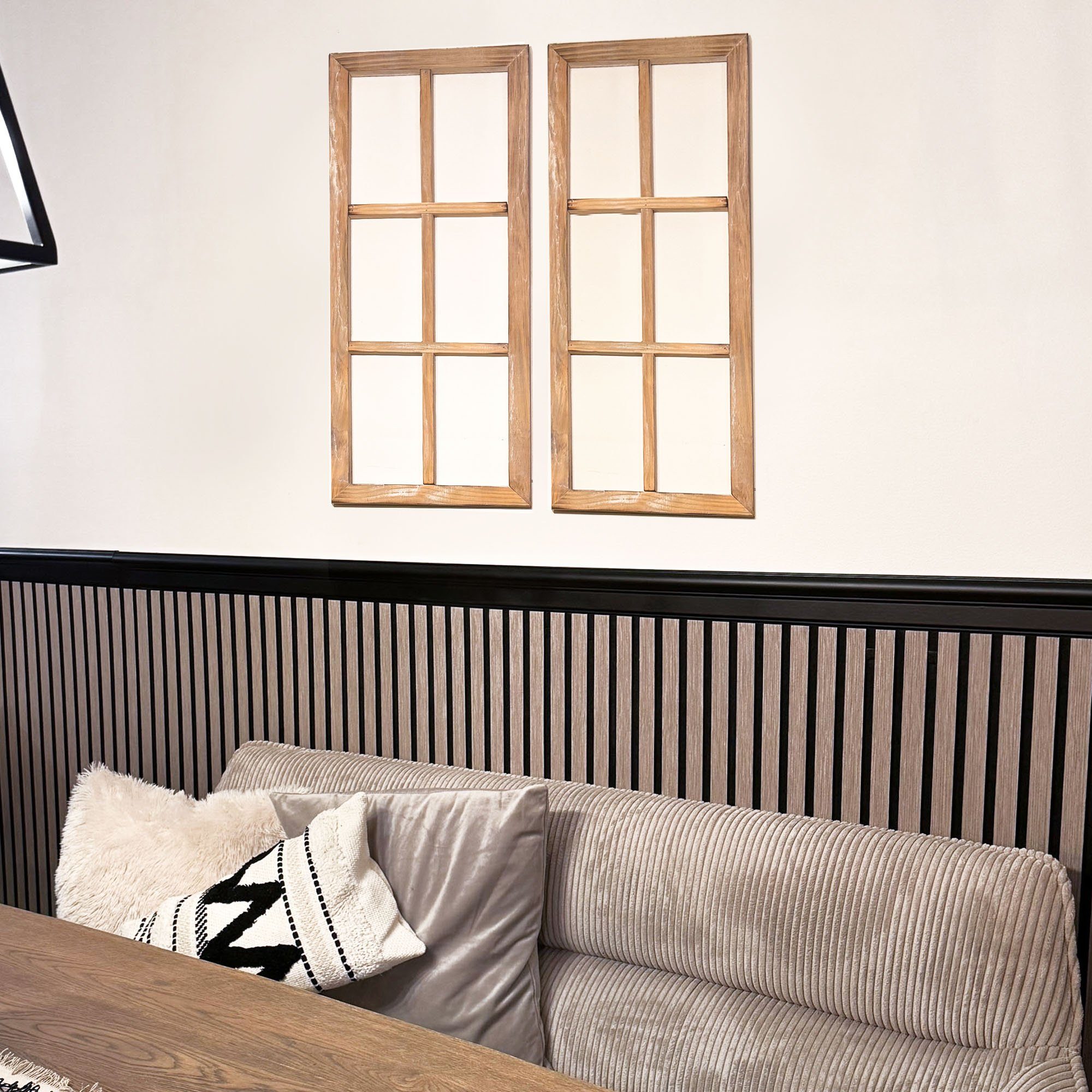 UNUS HOME Wanddekoobjekt Holzfenster Dekoration Altholz