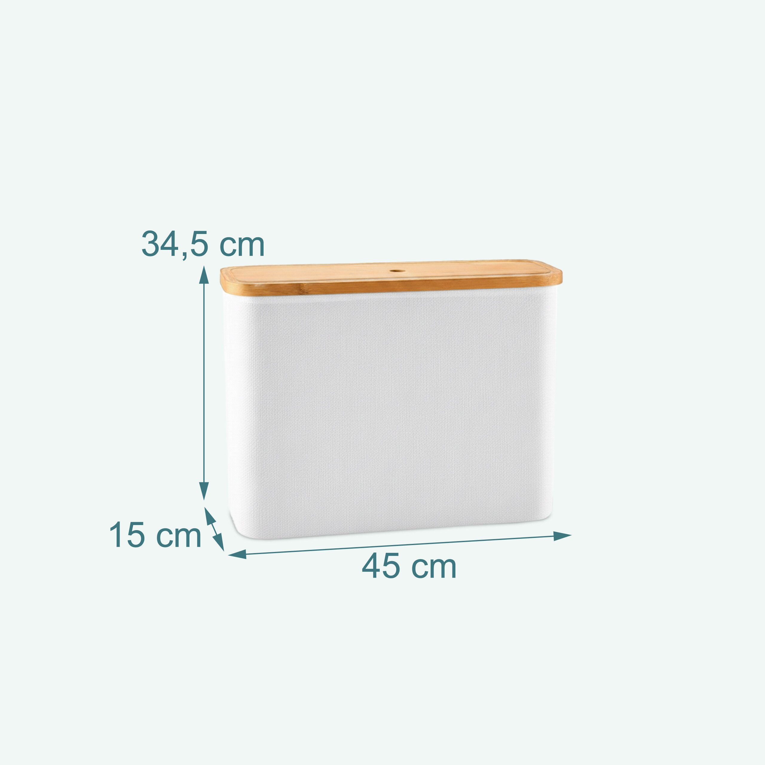 relaxdays Toiletten-Ersatzrollenhalter Toilettenpapier Aufbewahrung 12 Rollen (1-St), weiß – Bild 4 von 5