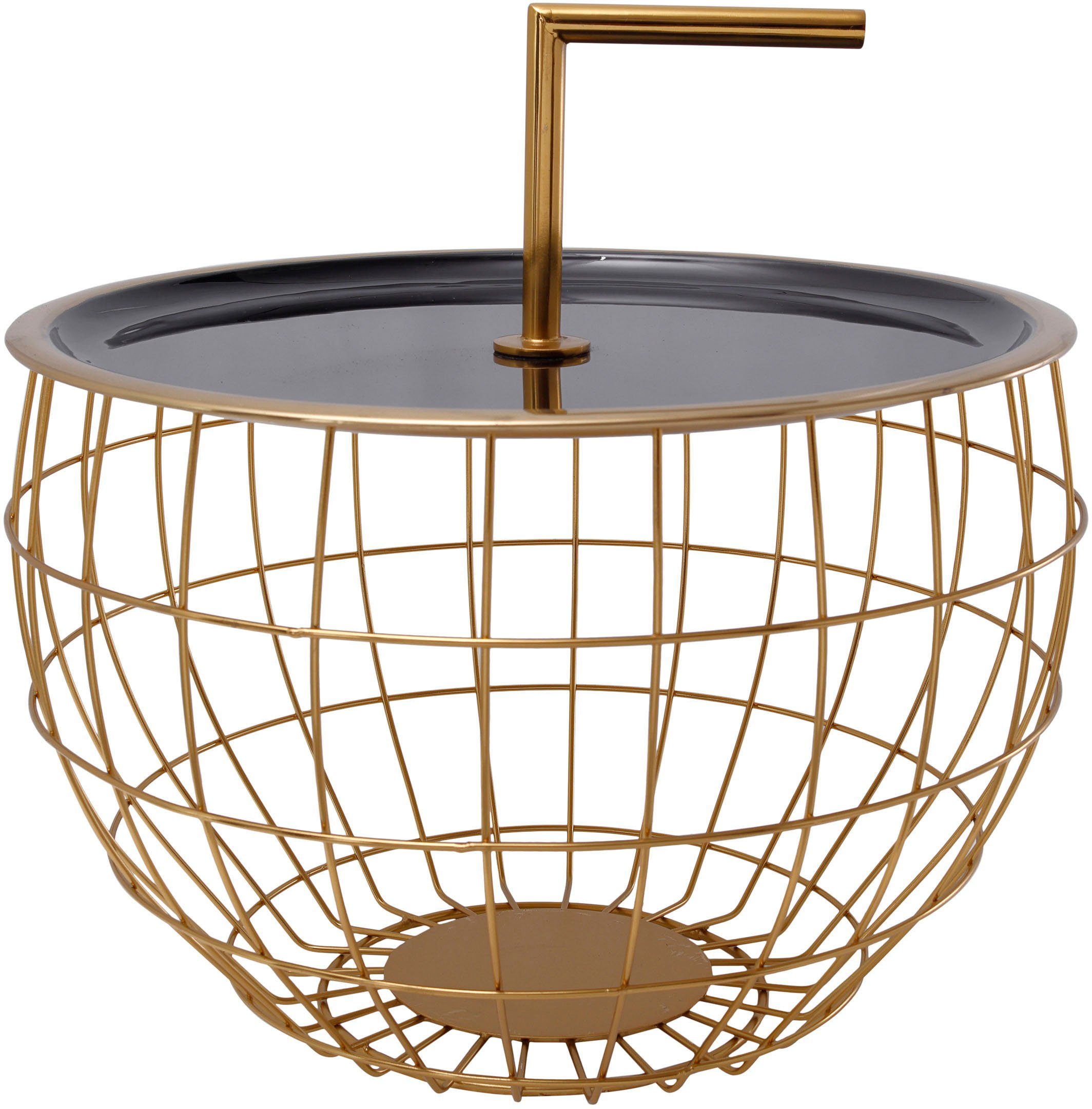Kayoom Beistelltisch Art Deco 500, Abstelltisch aus Metall,funktional und stabil (1-St), Dekorativ, mit abnehmbarem Griff (13 cm), Stauraumfunktion