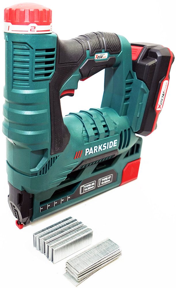 Parkside Akku-Tacker 20V Akku Tacker PAT 20 - Serie PARKSIDE X 20 V Team, 20 in V