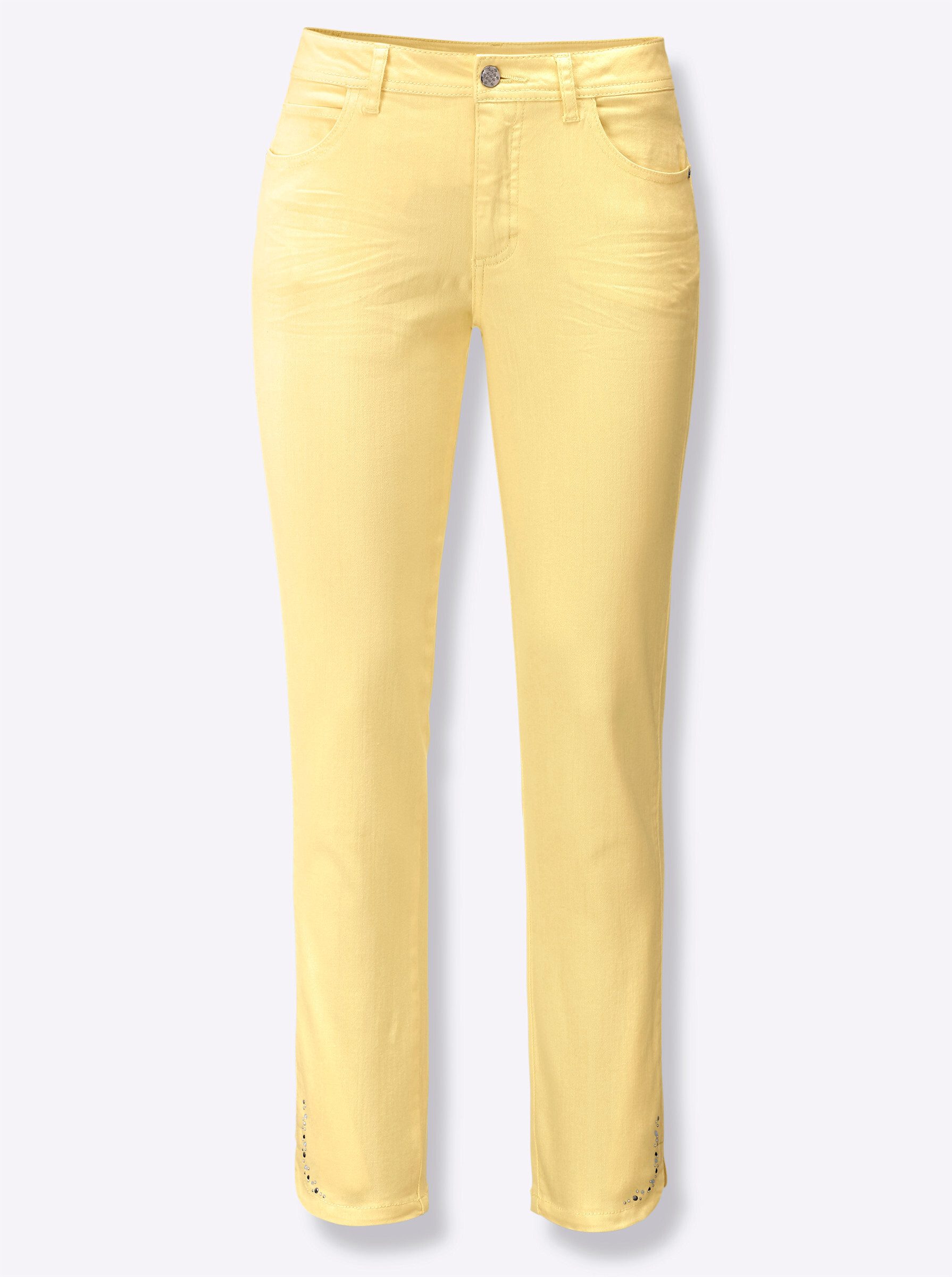 Jeansshorts 7/8-Jeans leicht vertieft