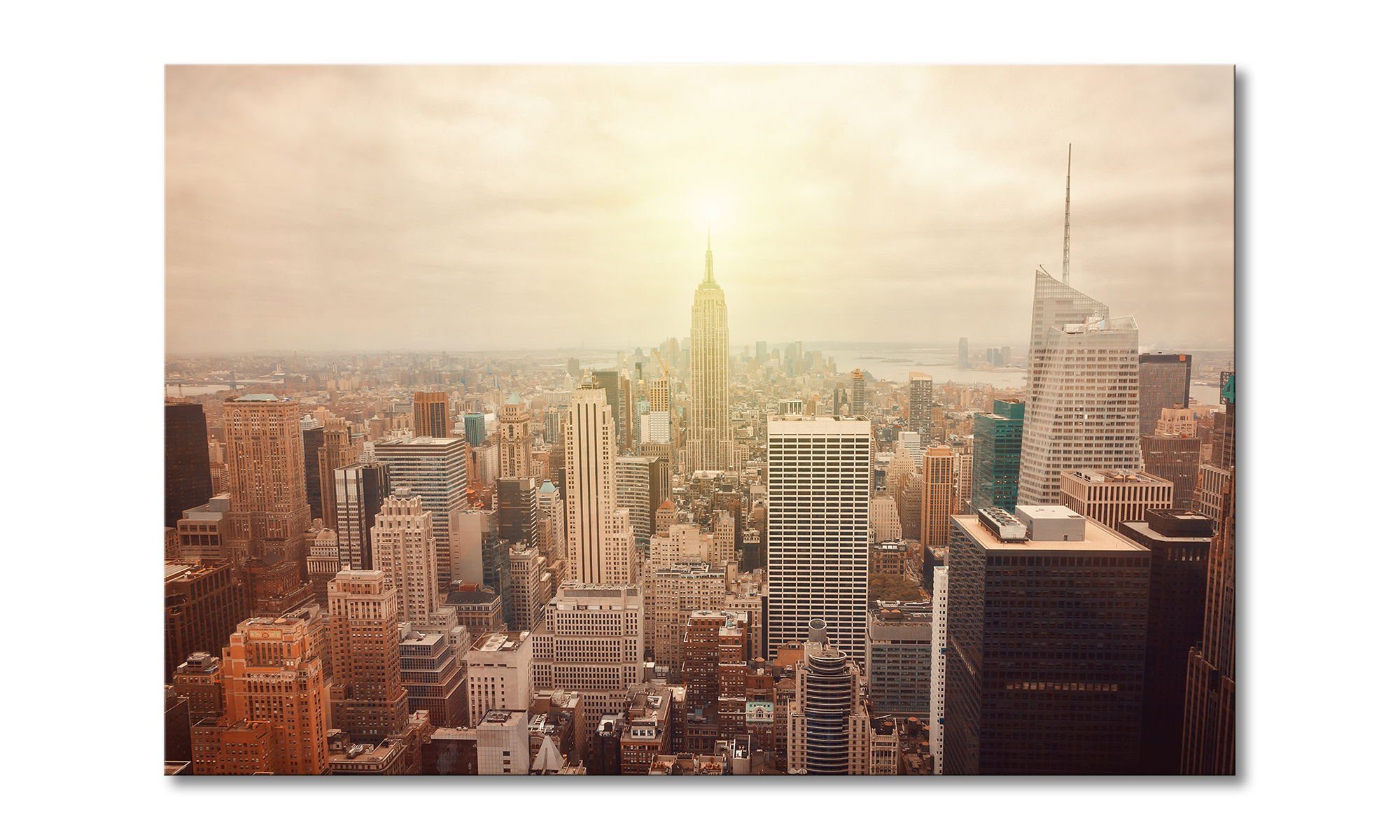 WandbilderXXL Leinwandbild New York Retro, New York (1 St), Wandbild,in