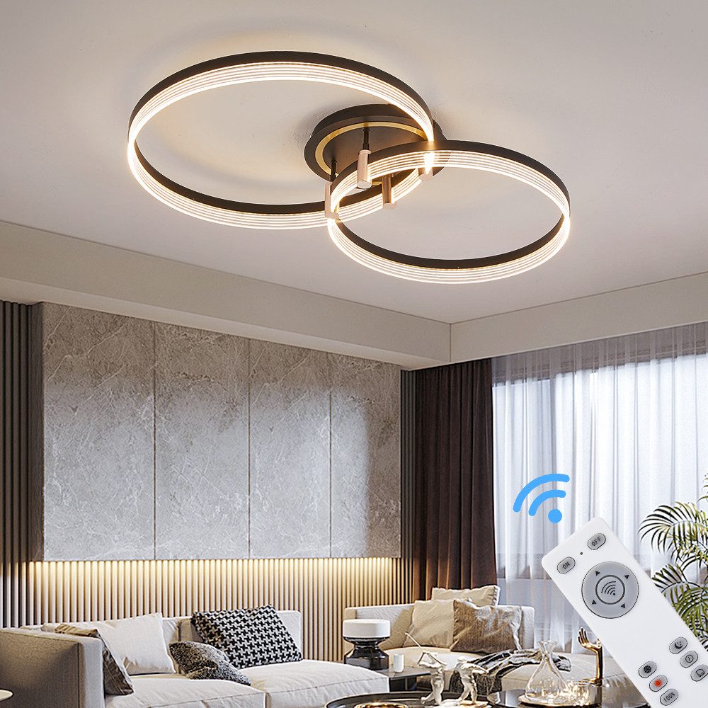 Euroton LED Deckenleuchte LED Deckenleuchte Fernbedienung/Handy-App Lichtfarbe einstellbar, LED fest integriert, Kalt- bis Warmweiß, Lichtfarbe oder/und Helligk – Bild 5 von 5