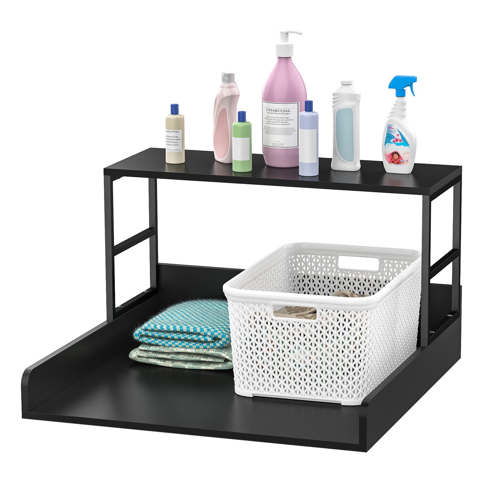 Rutaqian Arbeitsplatte Arbeitsplatte für Waschmaschine und Trockner, Waschmaschinen Auflage, Ablage Regal über Waschmaschine Trockner mit Stauraum, Belastbar 50kg