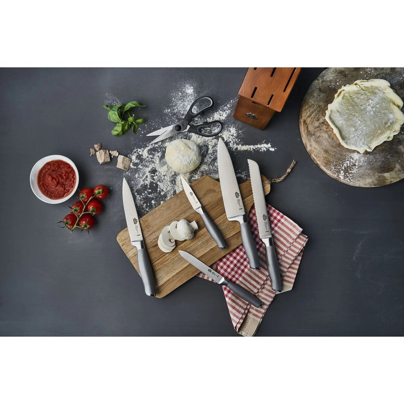 Küchenmesser 7-tlg, BALLARINI Messerblock Tanaro Messer BALLARINI (7tlg) Messerblockset Natur