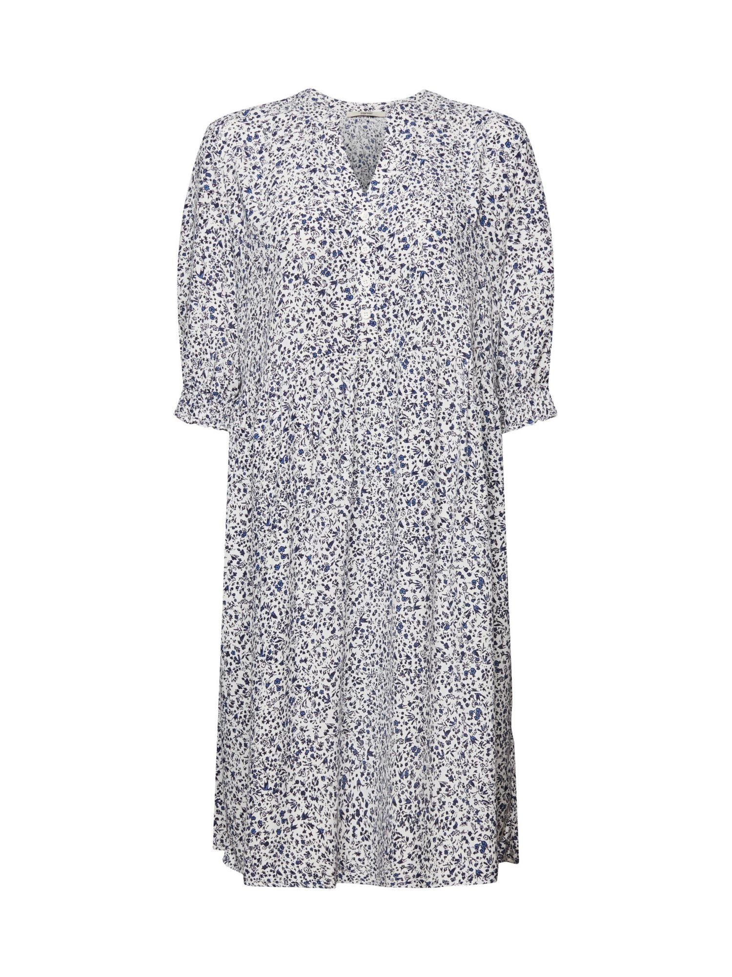 Esprit Midikleid Duftiges Kleid mit Allover-Muster WHITE