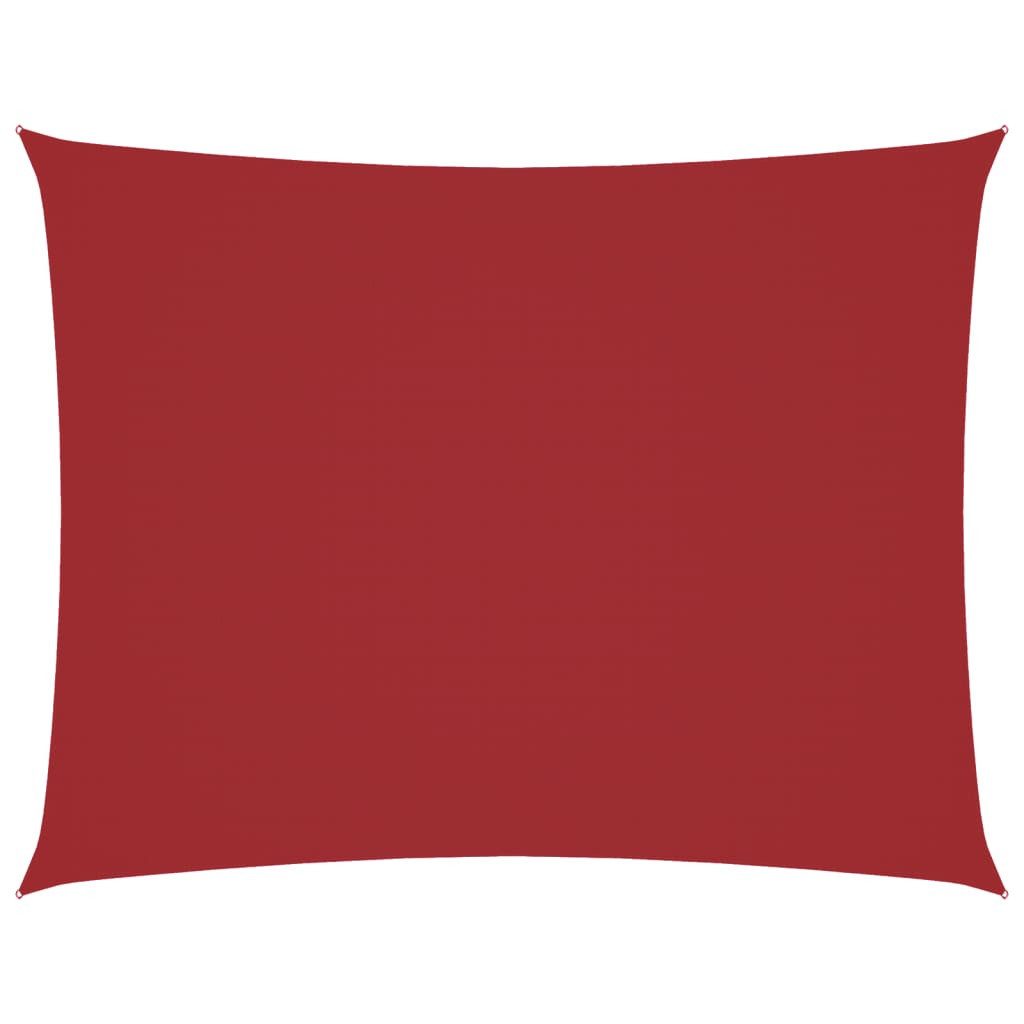 vidaXL Sonnensegel Sonnensegel Oxford-Gewebe Rechteckig 3x4 m Rot, (1-tlg)