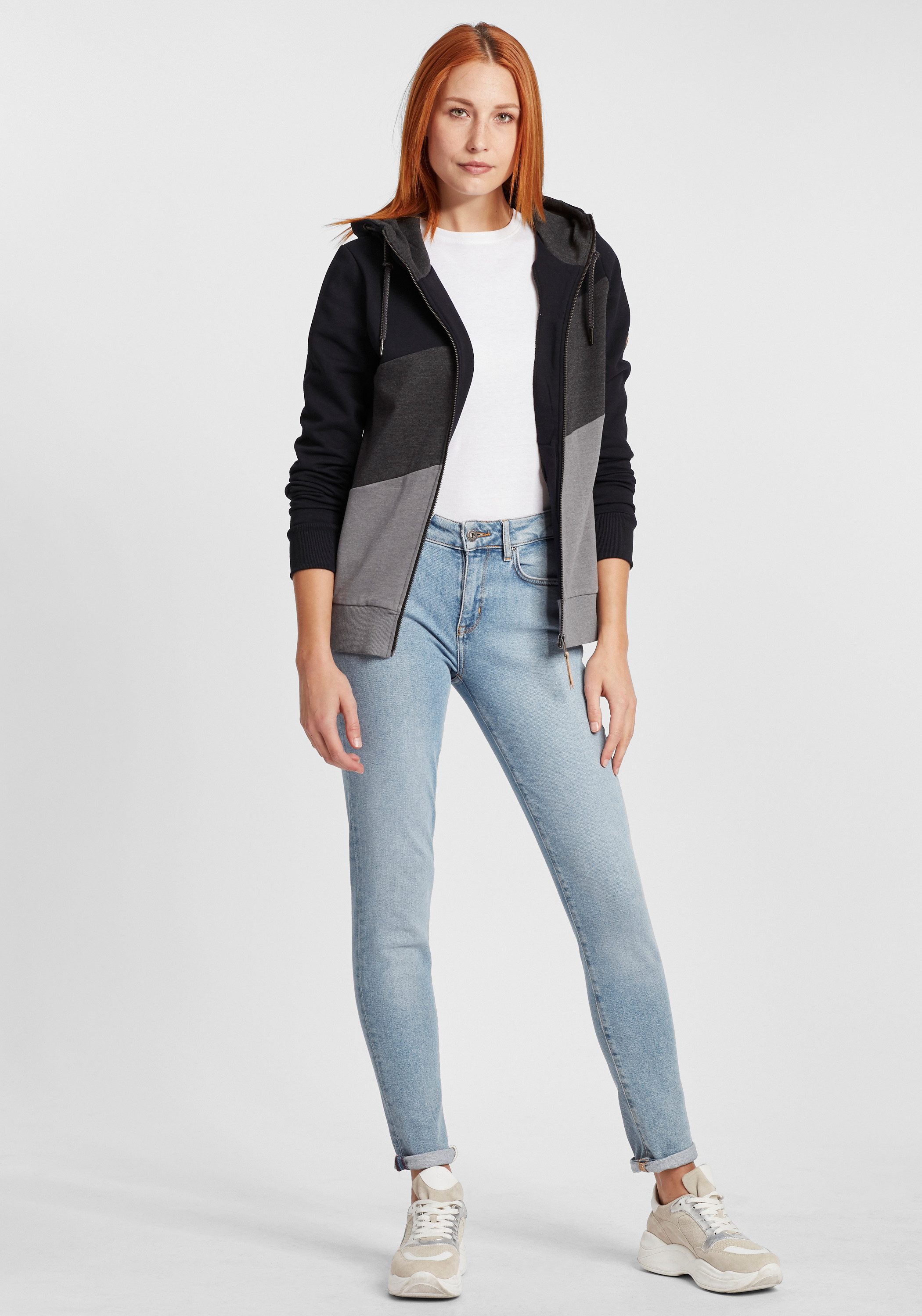 OXMO Kapuzensweatjacke OXAggi Sportliche Hoodie Sweatjacke günstig online kaufen