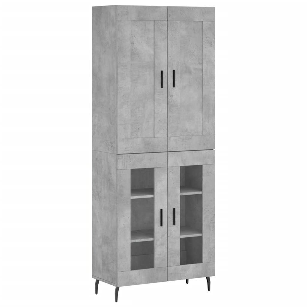 vidaXL Highboard Highboard Betongrau 69,5x34x180 cm günstig online kaufen