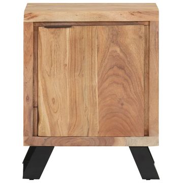 furnicato Nachttisch 40x30x50 cm Akazie Massivholz mit Naturkanten