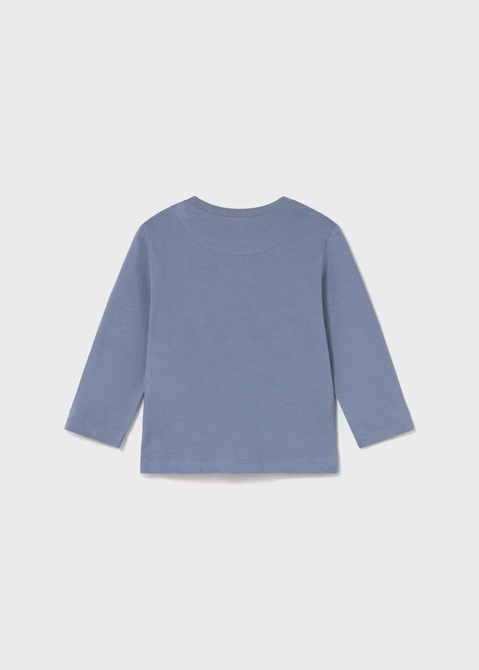 Mayoral Langarmshirt Langarmshirt Blau mit Print & Druckknöpfen (206161)