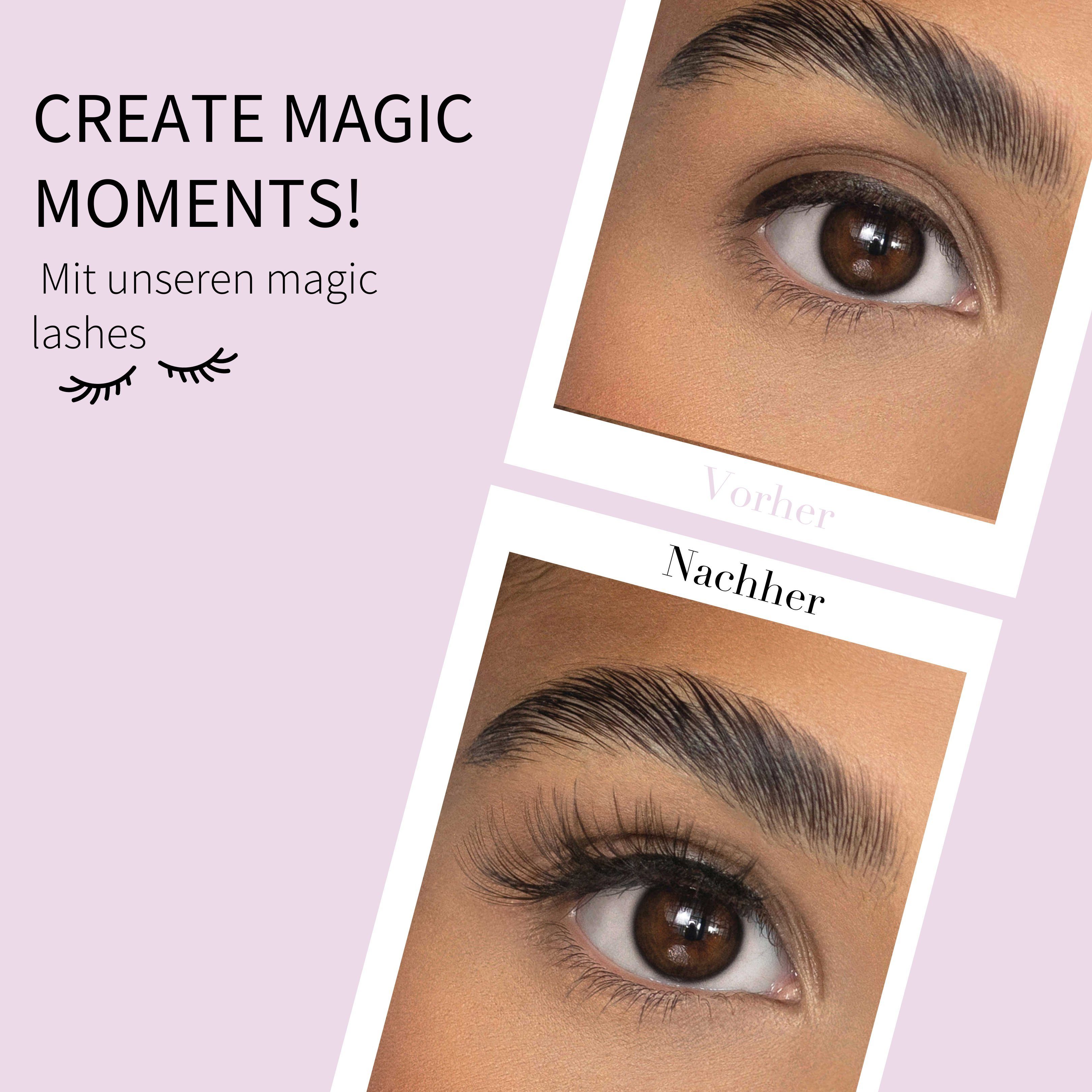 fleeky Bandwimpern Magic Lashes Passion - künstliche Wimpern, spar- set, zarter Fake-Lash-Look mit Schwung – vegan & 20× verwendbar
