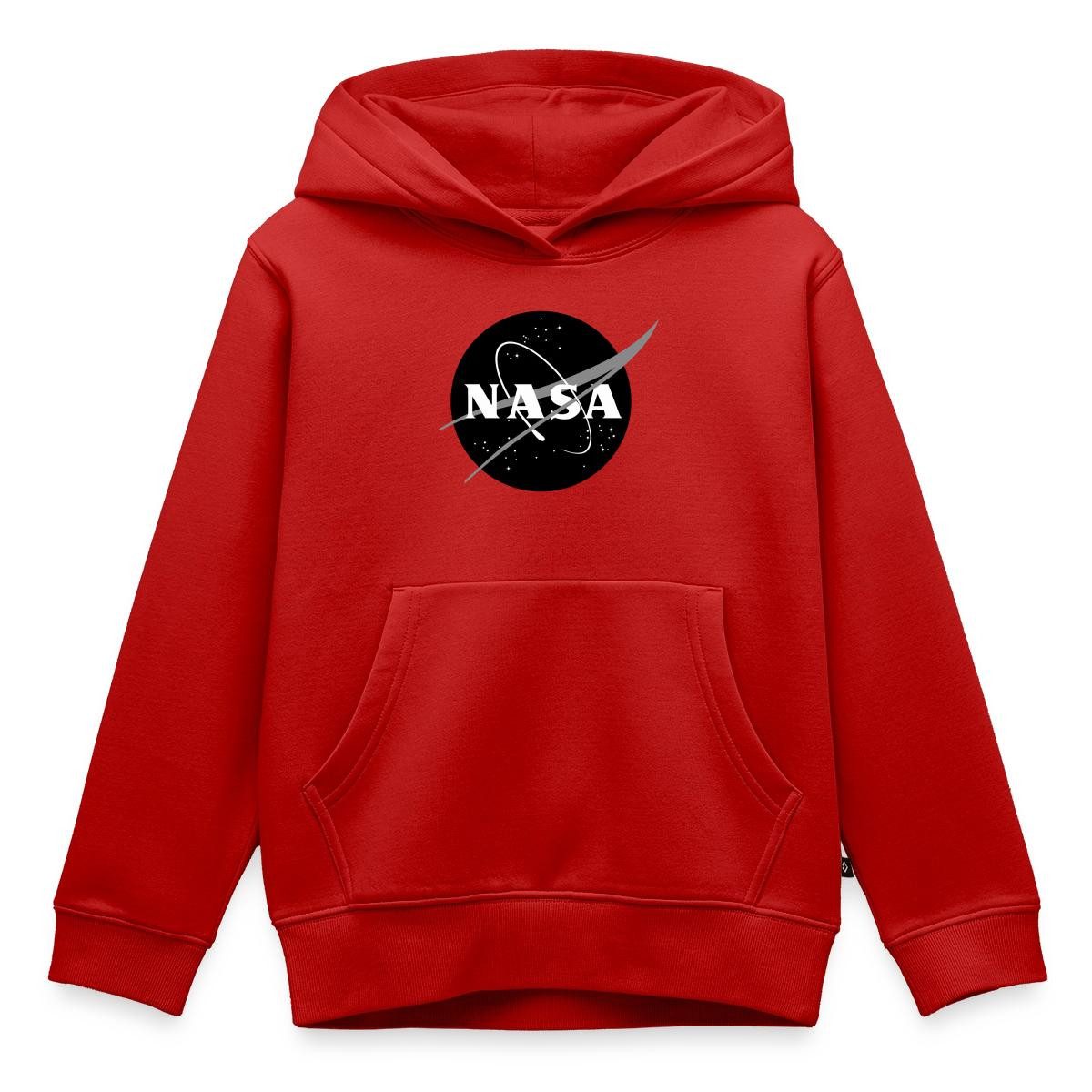 Hoodie NASA Classic Logo Schwarz Weiß Kinder Premium Hoodie