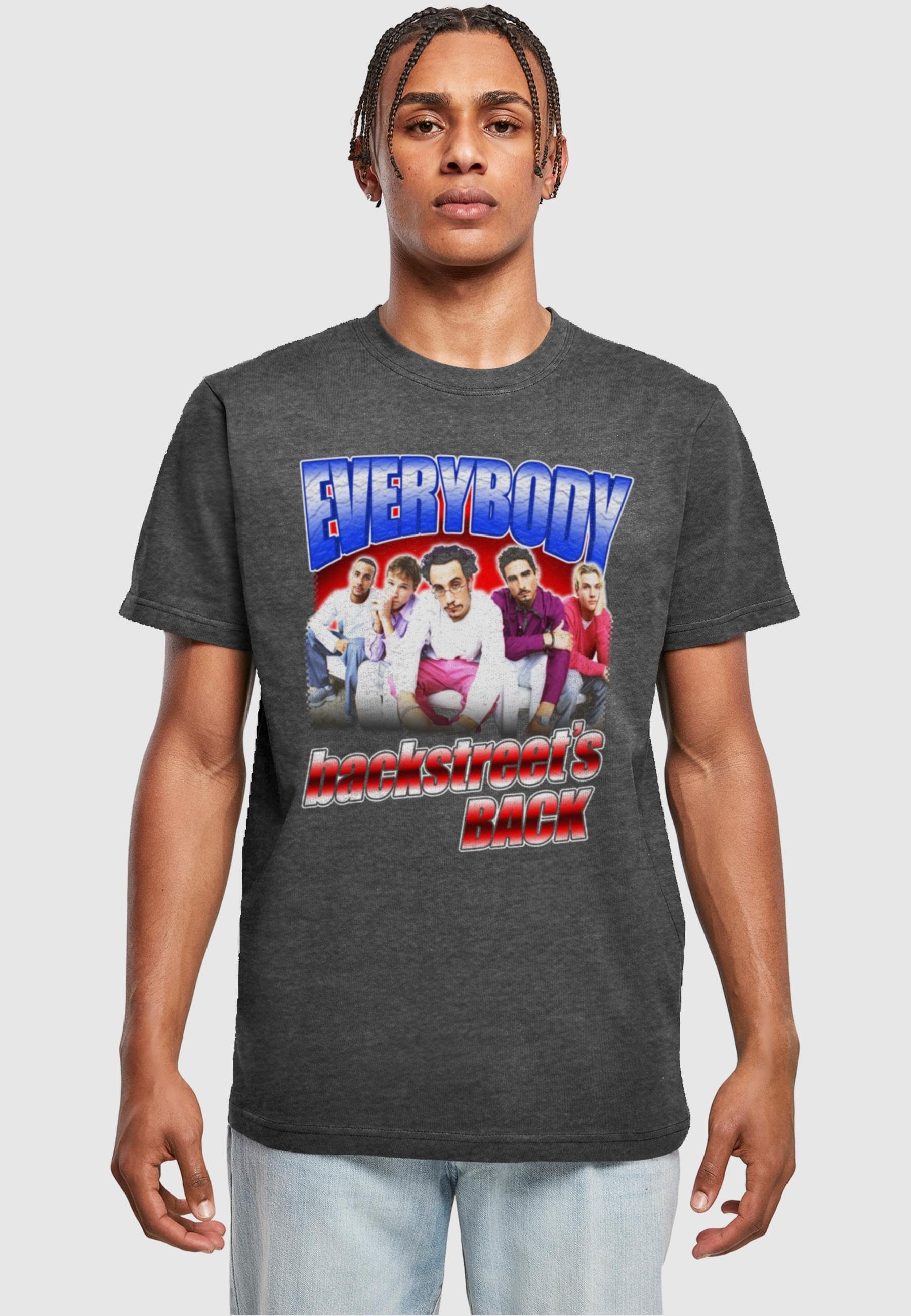 Merchcode - charcoal Neck T-Shirt Round (1-tlg) Backstreet Boys T-Shirt Herren Everybody