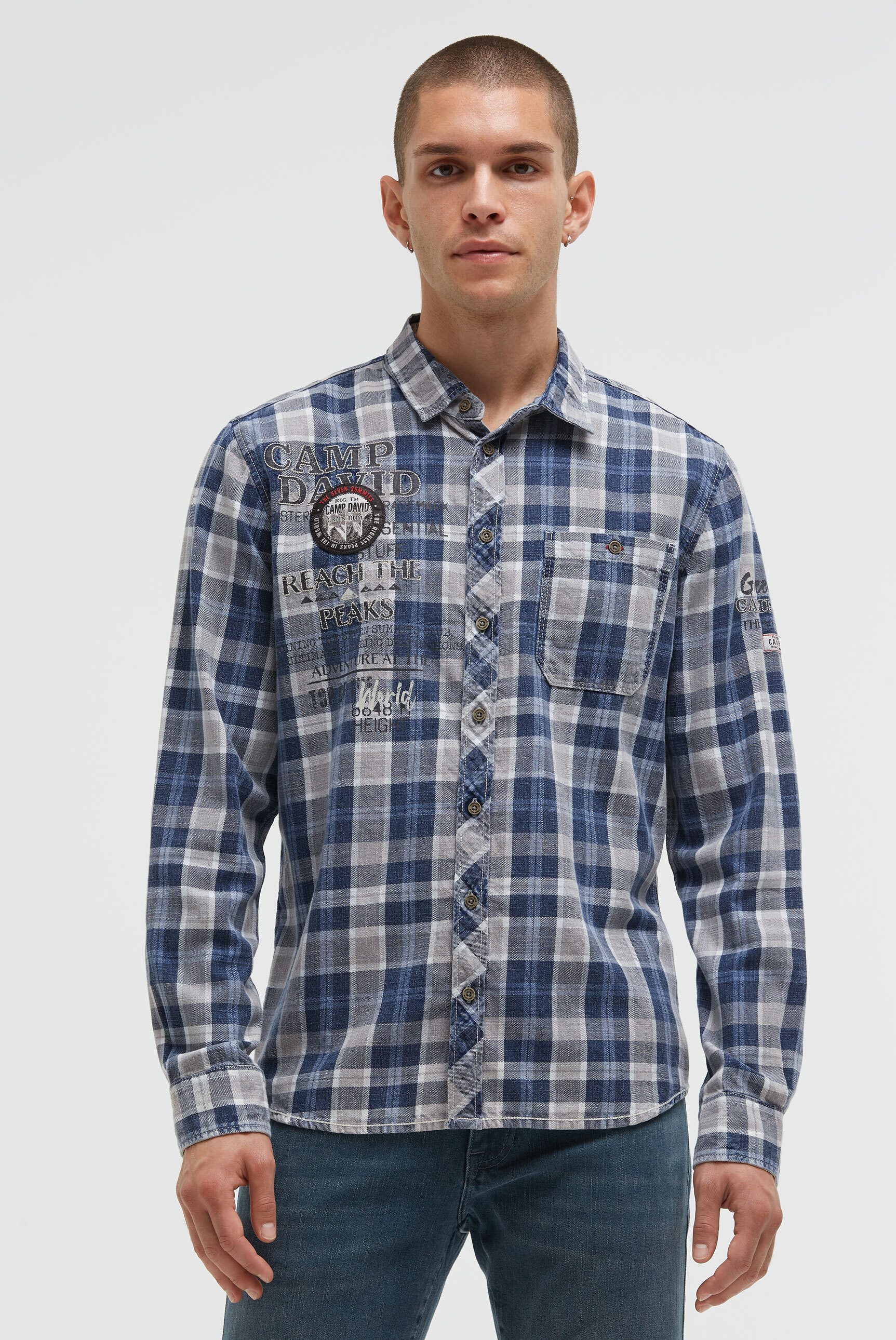 CAMP DAVID Langarmhemd mit Brusttasche günstig online kaufen