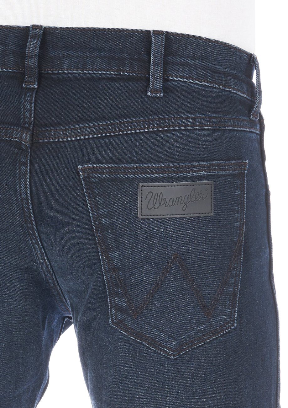 Stretch Smoke Jeanshose Fit Wrangler (WSS3LR90B) mit Herren Blue Regular Straight-Jeans Greensboro Hose Denim