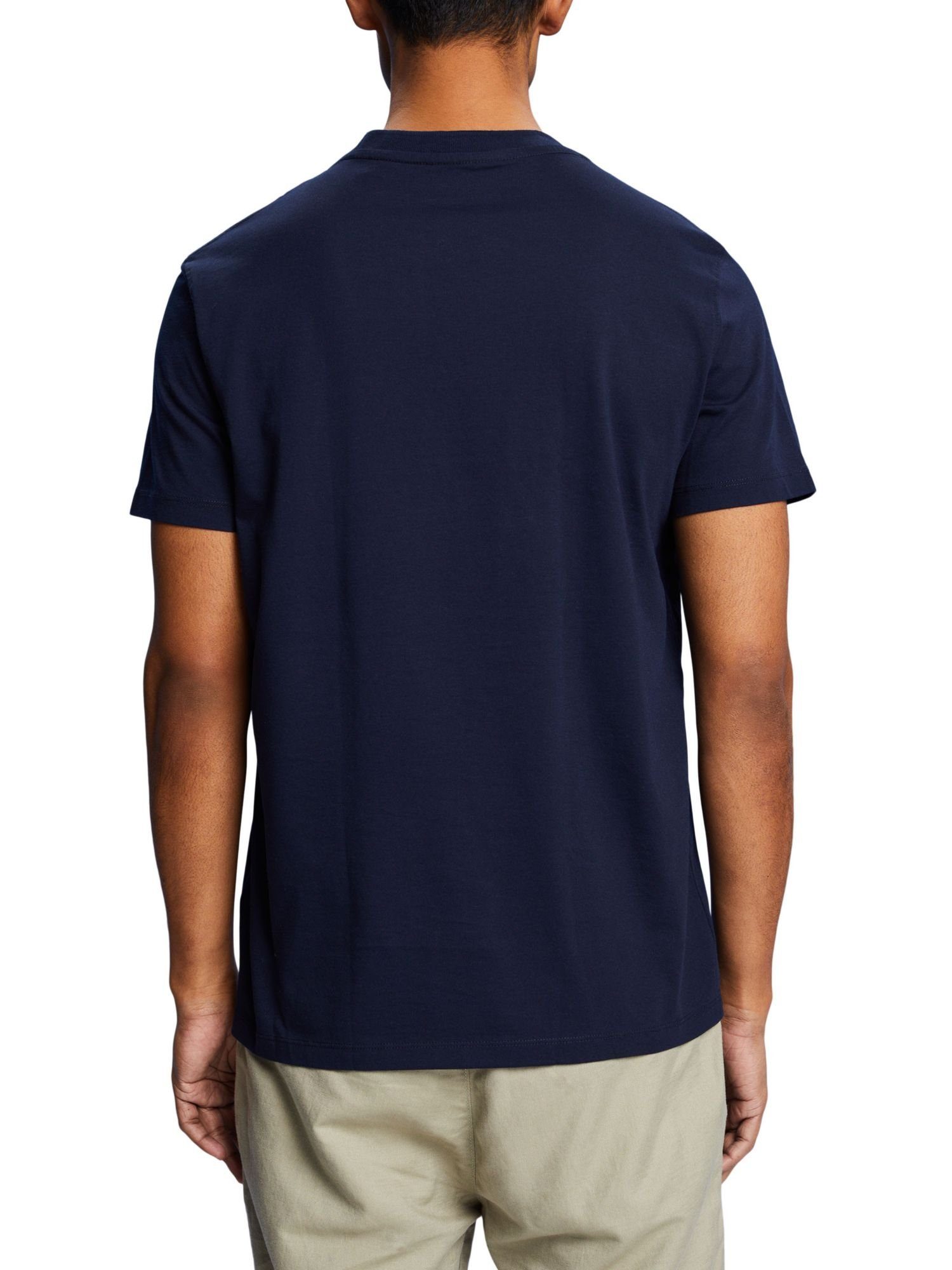 Baumwolle (1-tlg) mit T-Shirt Logo, T-Shirt NAVY Esprit 100 %