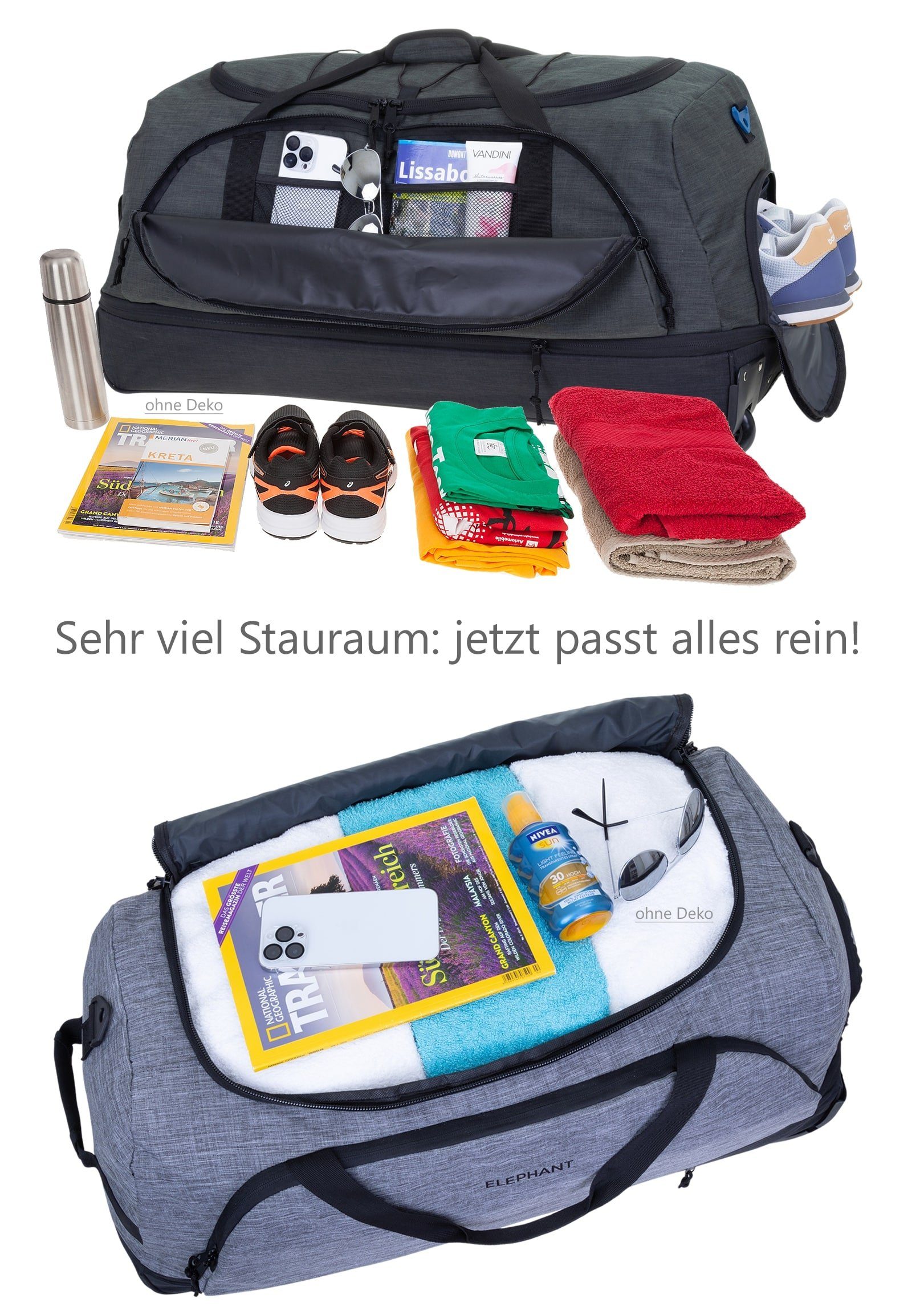 ELEPHANT Weichgepäck-Trolley Cruiser Trolley 100-135 L Reisetasche Travel, Tasche Softcase Gepäck Reise Urlaub Trolly – Bild 4 von 5