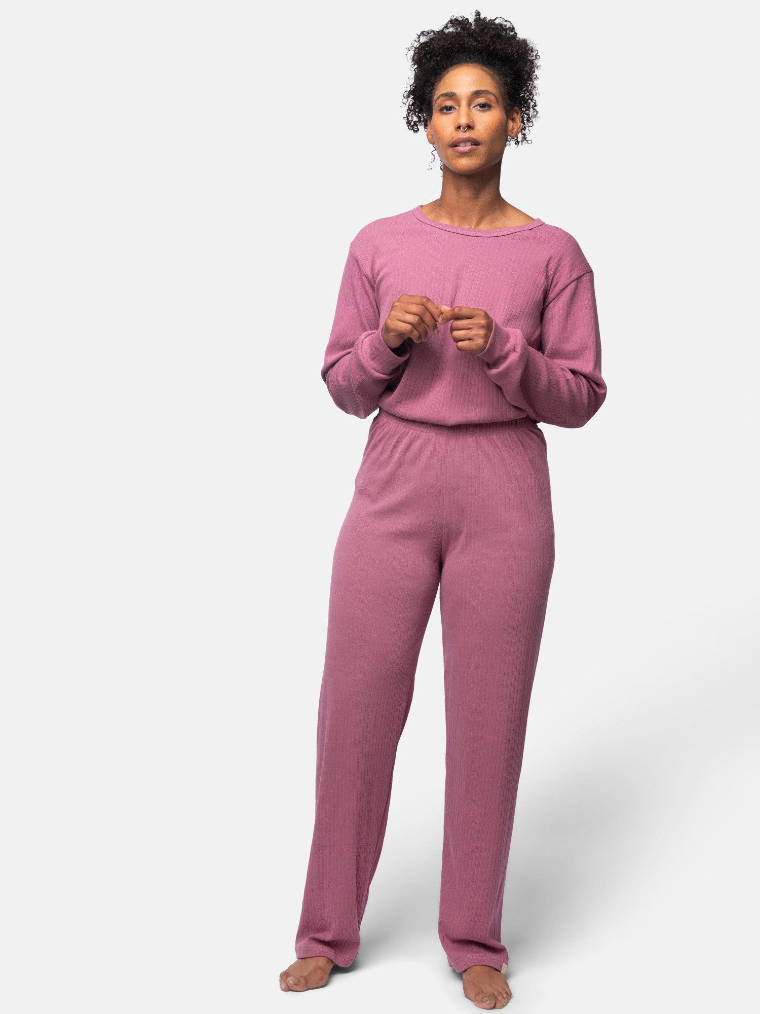 Pyjamahose aus Derby Rib