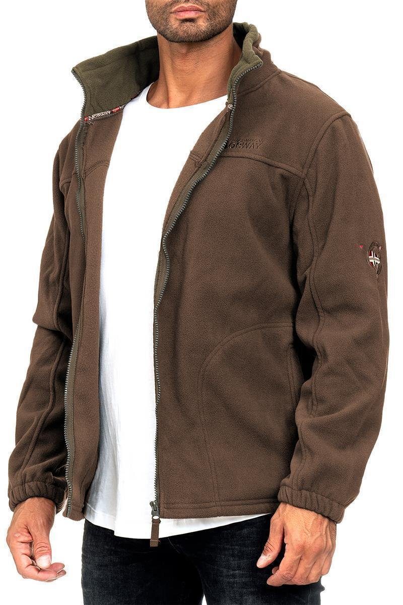 Geographical Norway Fleecejacke Herren Regular Fit Jacke batamazonie Brown günstig online kaufen