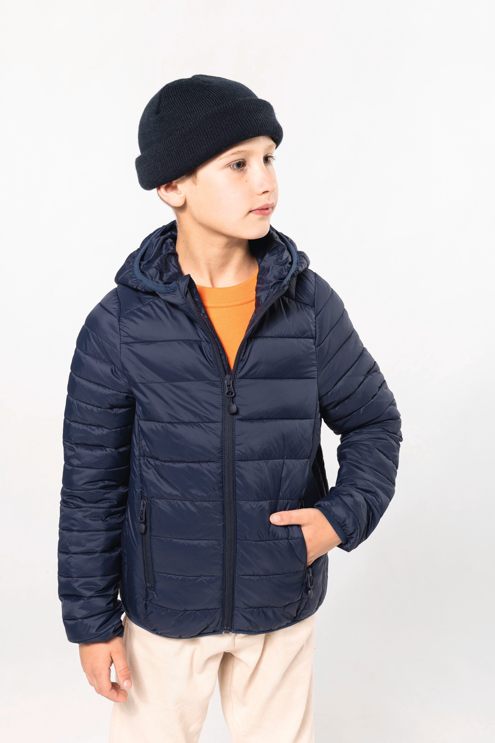 Outdoorjacke Leichte Steppjacke mit Kapuze für Kinder