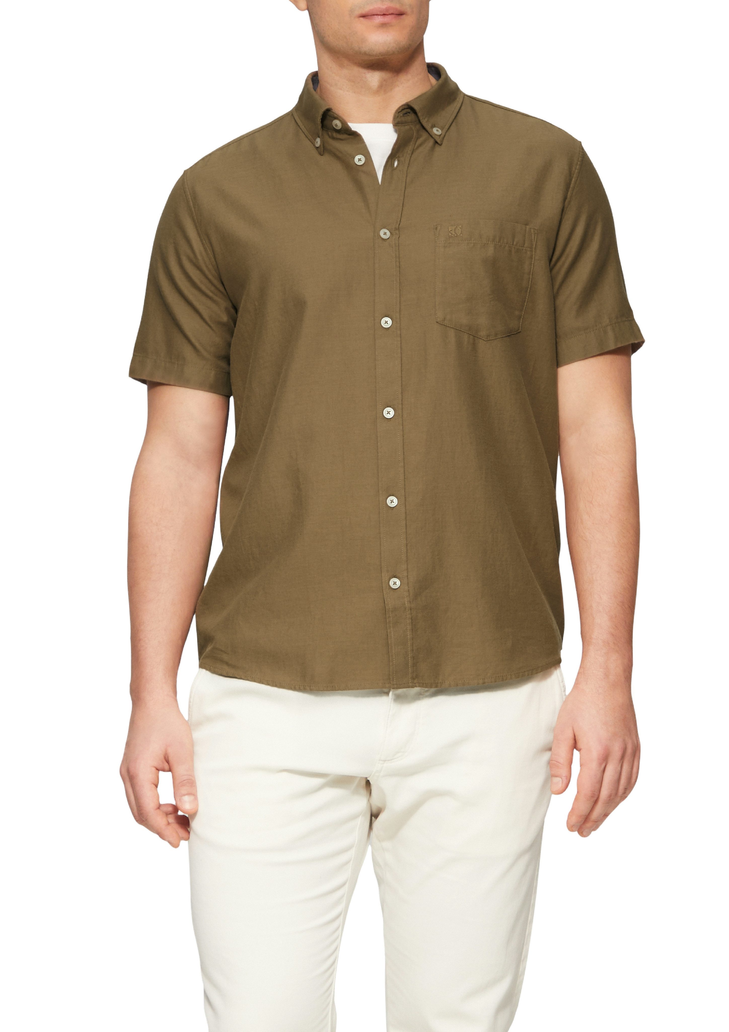 s.Oliver Kurzarmhemd mit Logo Stickerei günstig online kaufen
