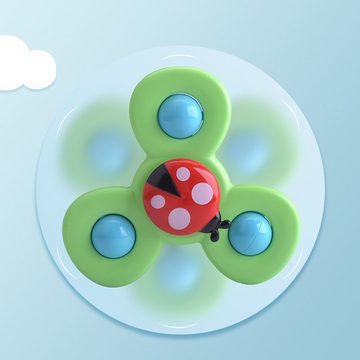 kinspi Lernspielzeug 3 Stück Insekten Saugnapf-Spielzeug, interessantes Tisch-Saugnapf