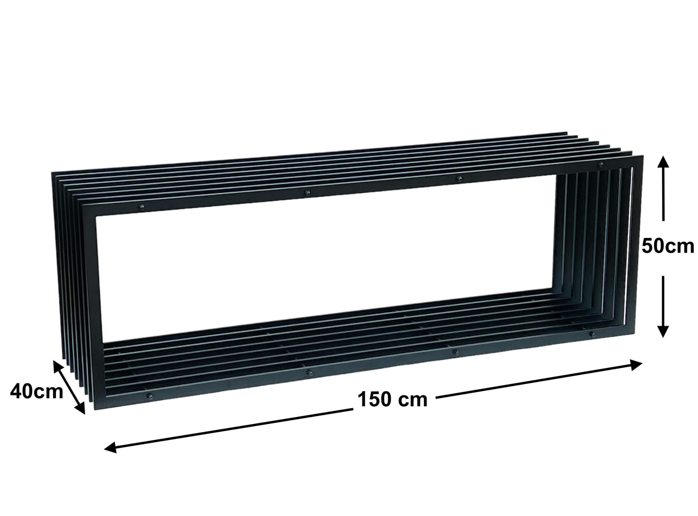 DanDiBo Kaminholzregal Innen Metall Schwarz Kaminholzständer günstig online kaufen