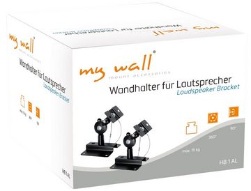 my wall HB1AL Lautsprecher-Wandhalterung, (Set, 2-teilig, Wandhalter für Lautsprecher)