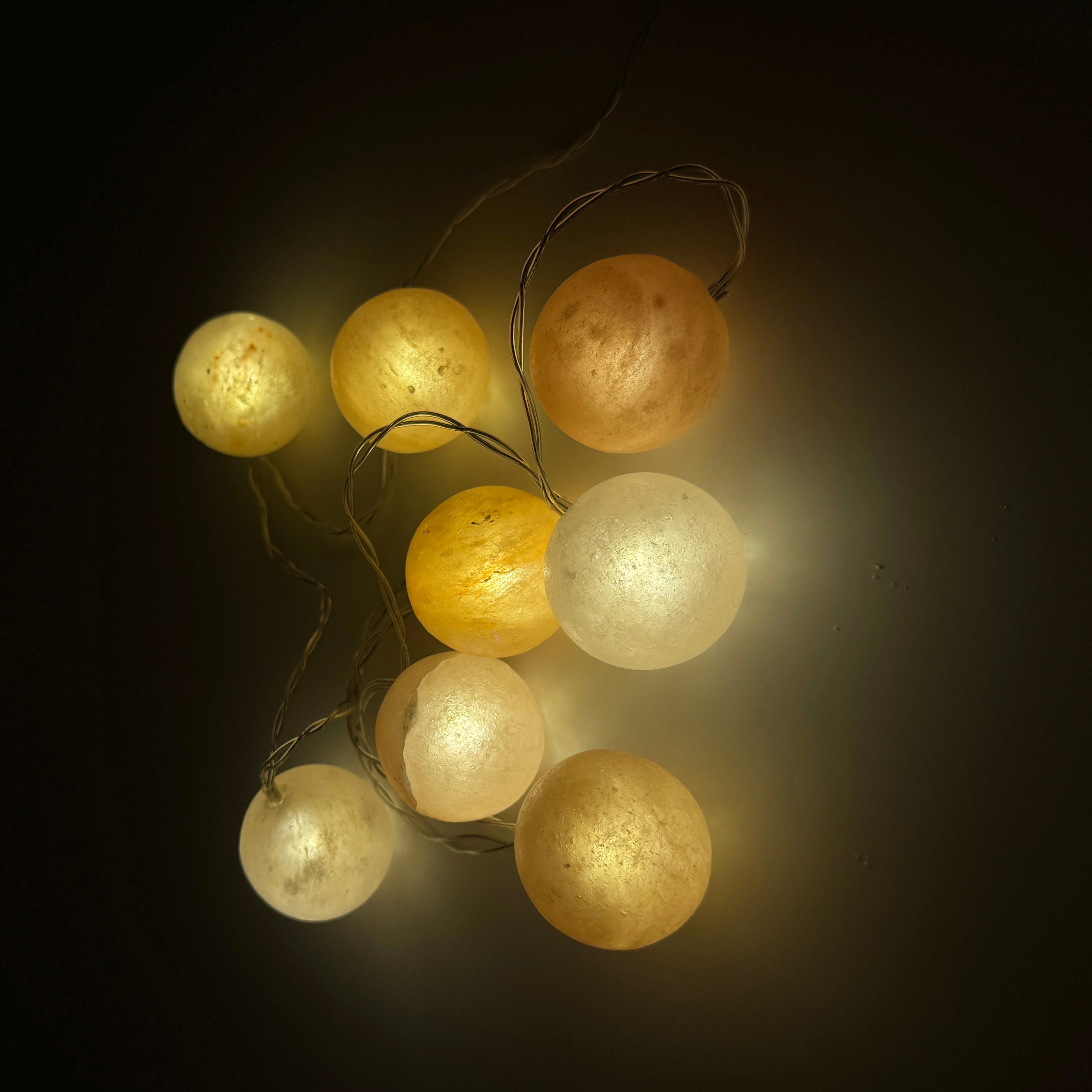 HAF LED-Lichterkette Salz LED Lichterkette Salzkristall 8 Kristalle Handarbeit Deko Licht, 8-flammig, Auswahl aus 4 verschiedenen Motiven