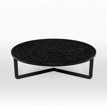 MAGNA Atelier Couchtisch OSAKA aus recycelten Glasscherben, Wohnzimmertisch, nachhaltig, Coffee Table, Metallgestell, 96x35cm