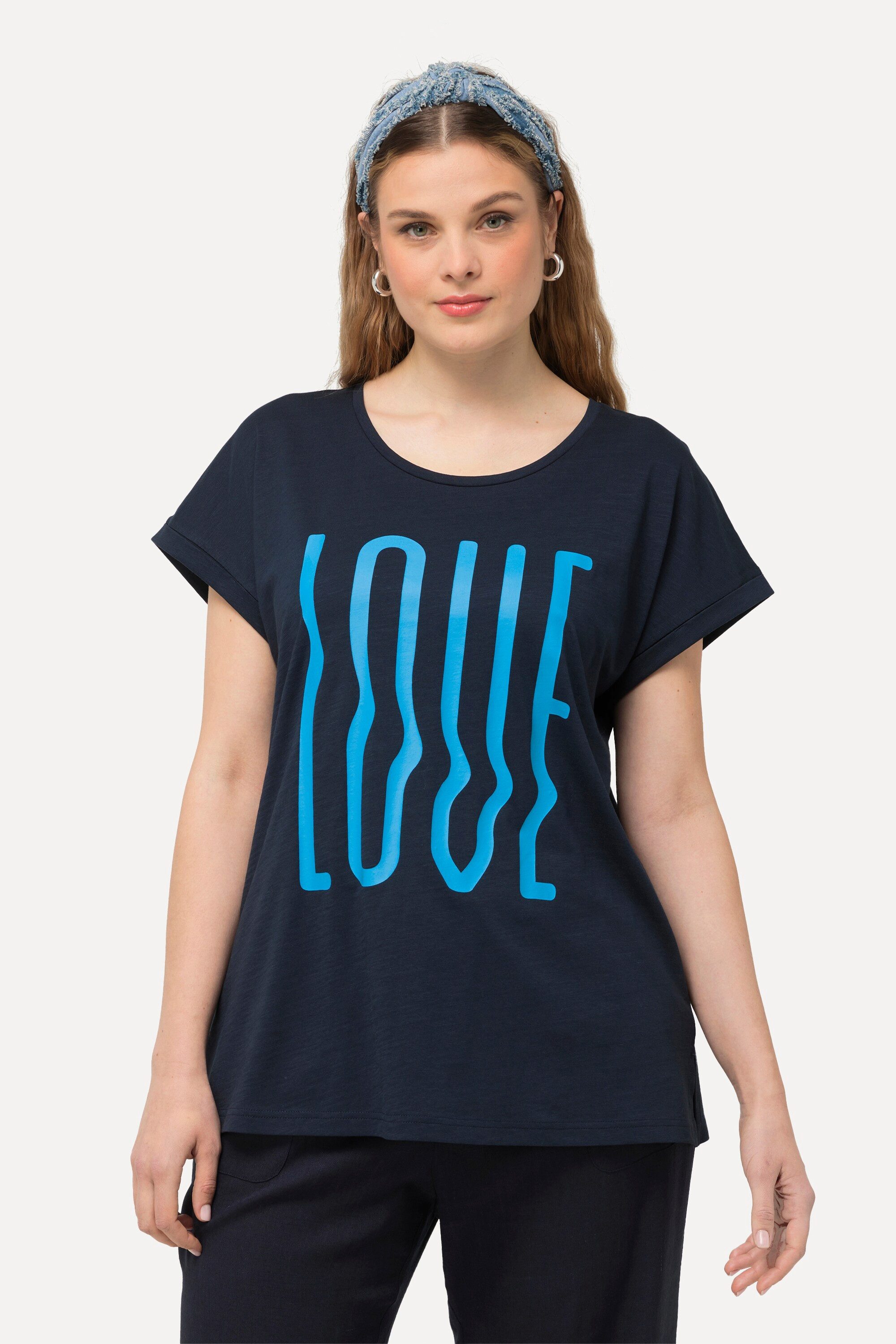 Ulla Popken T-Shirt T-Shirt oversized LOVE günstig online kaufen