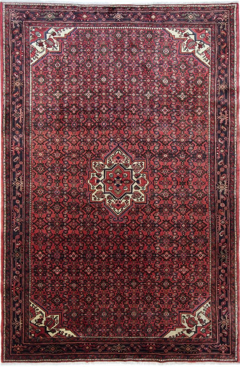 Orientteppich Hosseinabad 205x307 Handgeknüpfter Orientteppich / Perserteppich, Nain Trading, rechteckig, Höhe: 12 mm