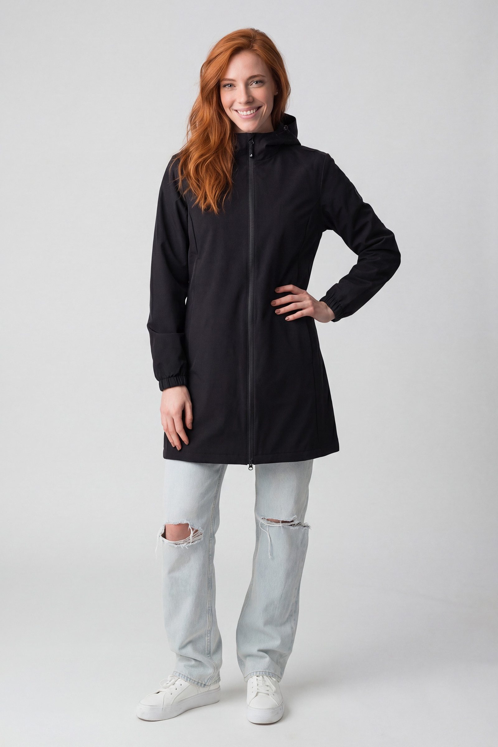Alife & Kickin Sommerjacke Damen TorilAK A Übergangsjacke, Jacke lange Übergangsjacke mit abnehmbarer Kapuze und Reißverschluss