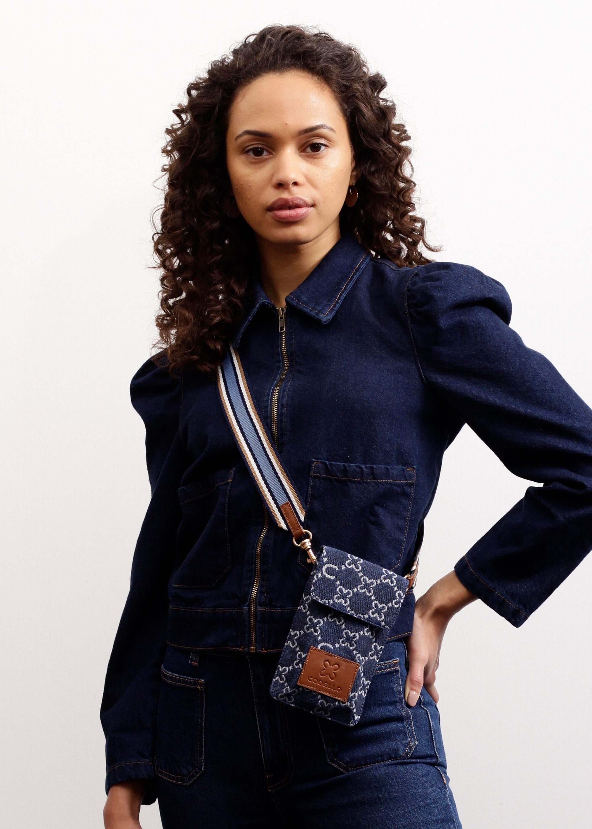 Codello Handytasche Monogramm, mit Monogramm-Muster