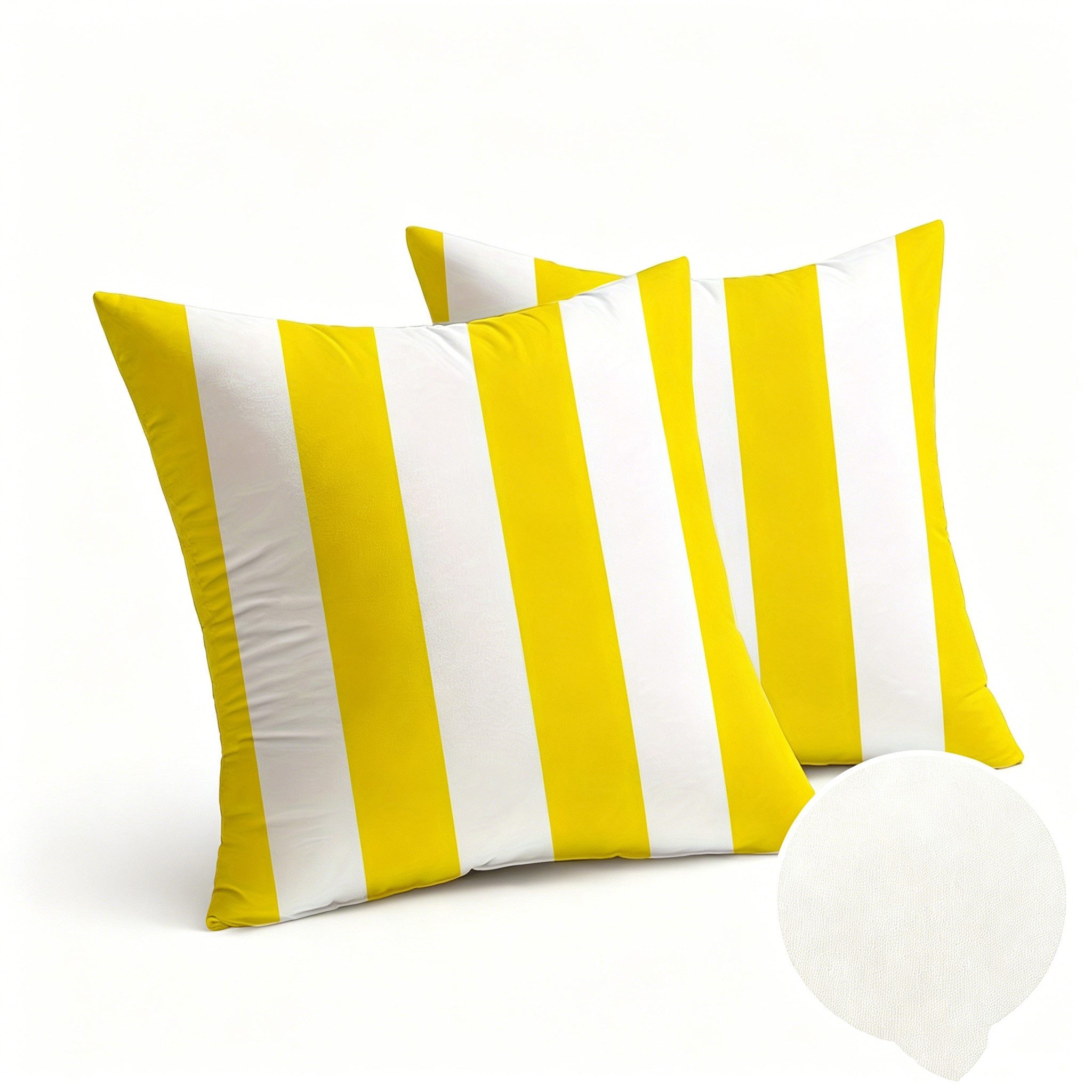 Agger Kissenbezüge Dekorativer,wasserfester Kissenbezug für den Außenbereich (gestreift), 2er-Set (45 x 45 cm)–Geeignet für Terrassen, Zelte, Balkone und Sofas