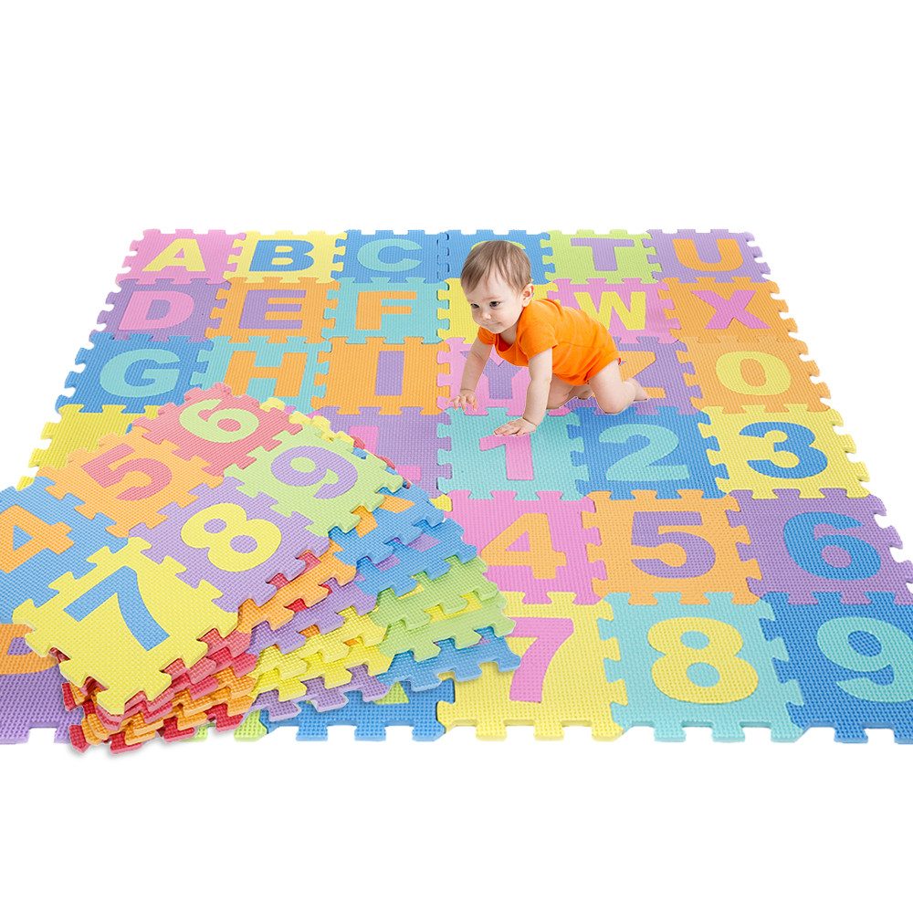 JEOBEST Puzzlematte Bodenschutzmatte Krabbelmatte, Kinder Spielteppich günstig online kaufen