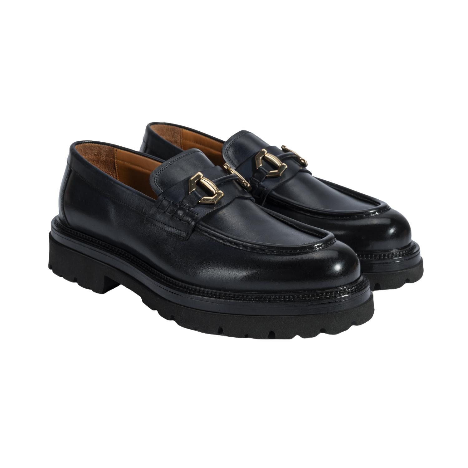 Desa Herren-Slipper – Lederfutter und -innensohle, flacher Absatz, atmungs Loafer