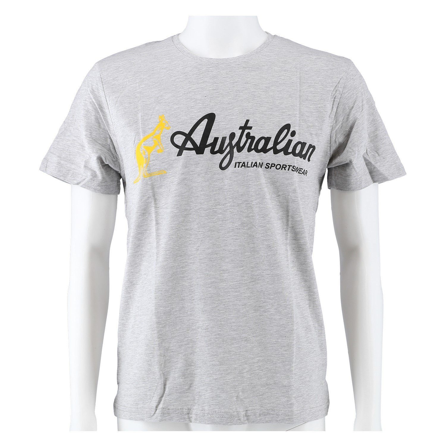 T-Shirt Logo hellgrau/schwarz Herren