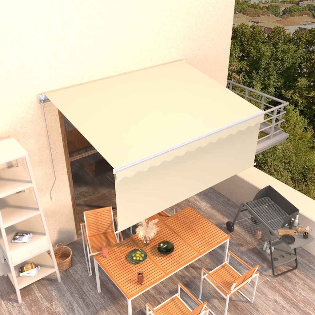 furnicato Markise Versenkbare 300 x 250 cm Creme mit Jalousie 300 x 120 cm (1-St)