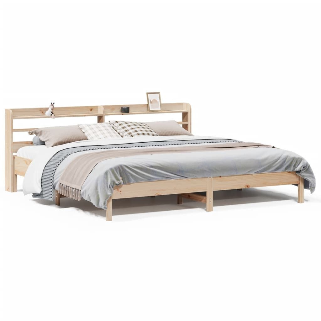 vidaXL Bett, Massivholzbett ohne Matratze 200x200 cm Kiefer günstig online kaufen