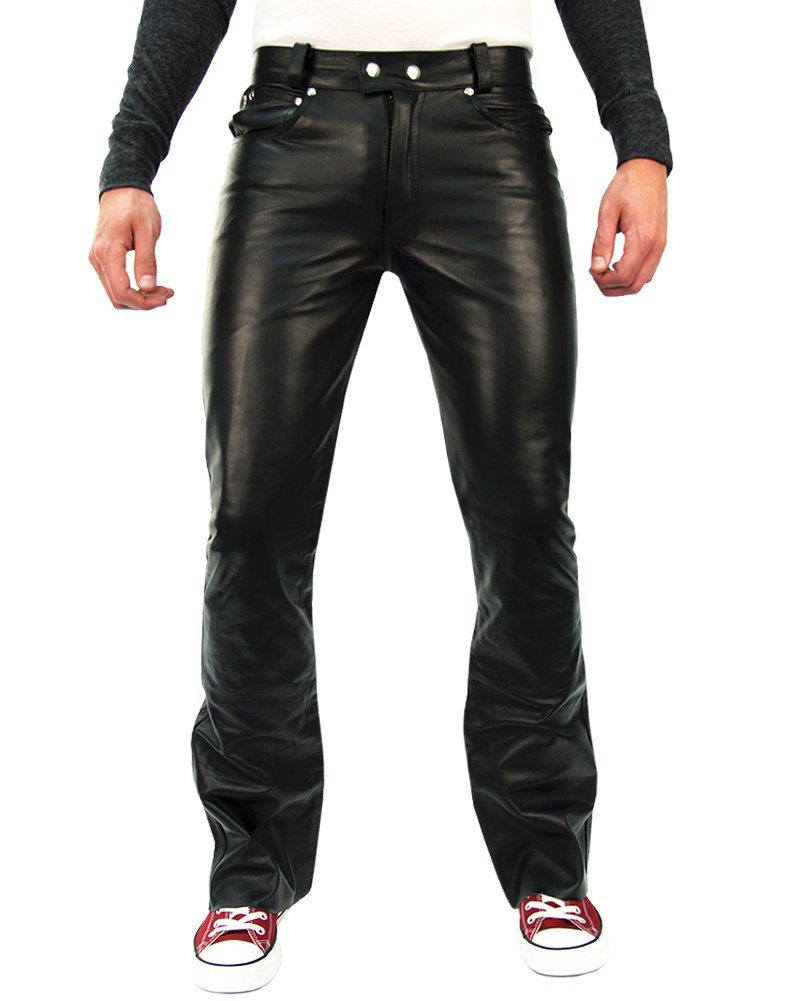 Lederhose Bockle® 1970 Bootcut Herren Lederhose Lederjeans günstig online kaufen
