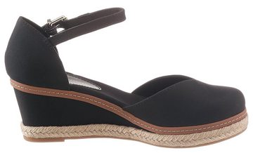 Tommy Hilfiger BASIC CLOSED TOE MID WEDGE Spangenpumps, Riemchensandale, Keilabsatz, Sommerschuh, mit verstellbarer Schnalle