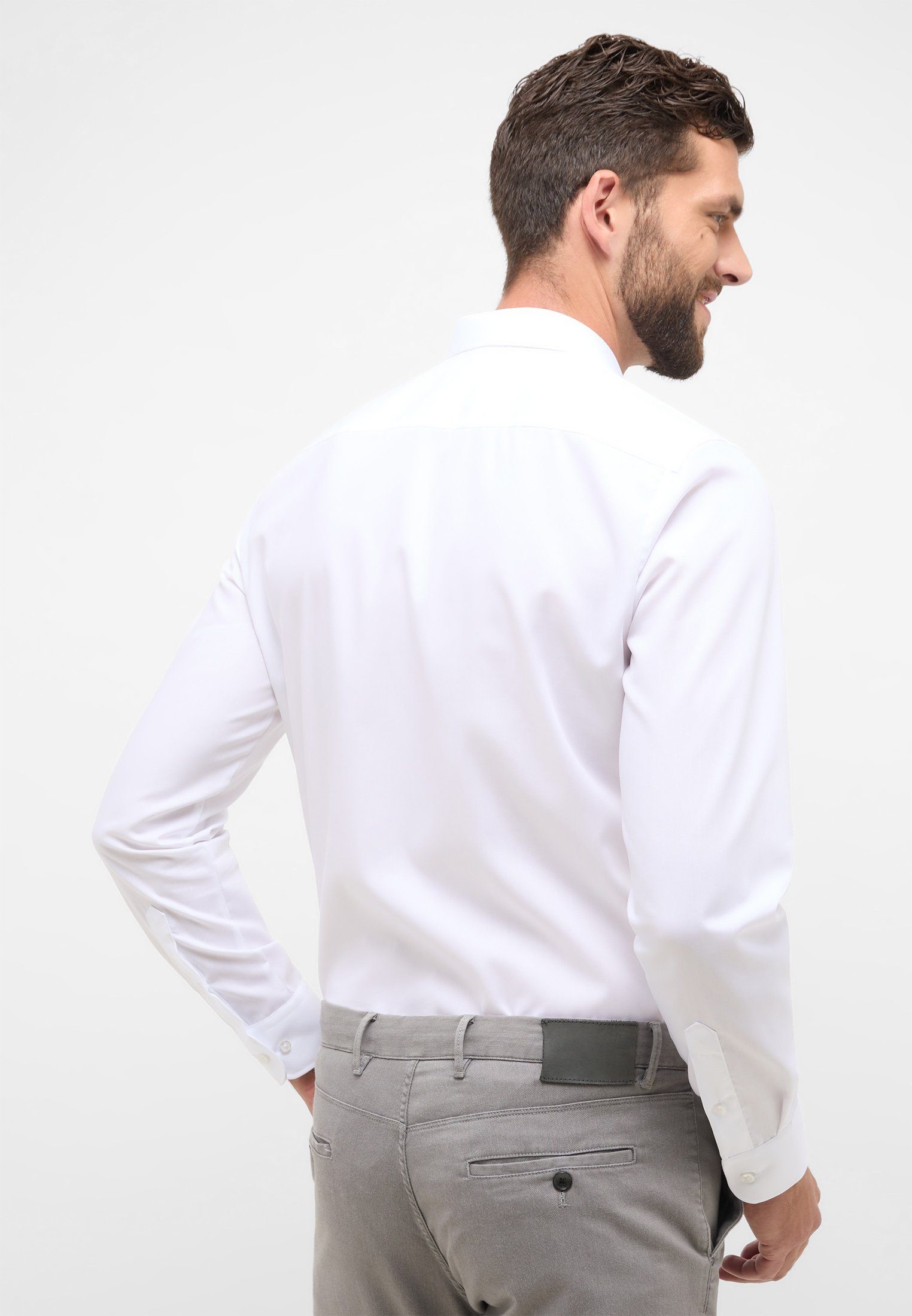 Eterna Langarmhemd SLIM FIT weiß