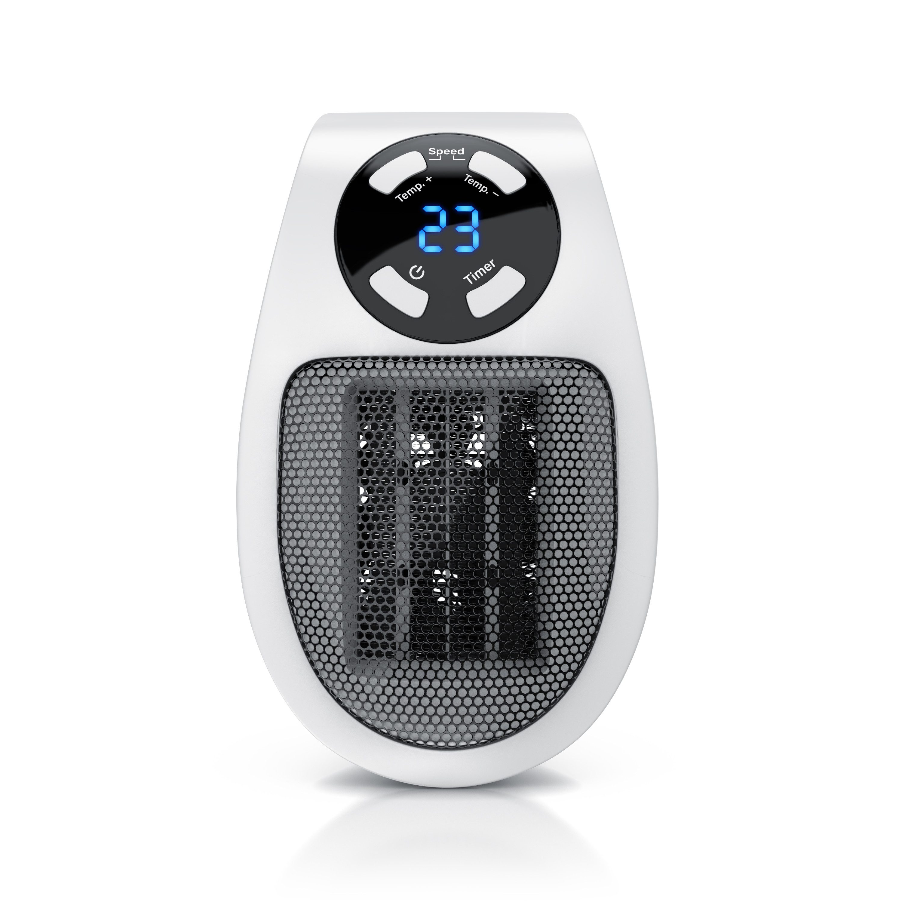 Brandson Keramikheizlüfter Mini Heizlüfter für die Steckdose 500 W, Fernbedienung, Thermostat, 500 W, energiesparend, Mini Heizung, Thermostat, Timer, für Badezimmer