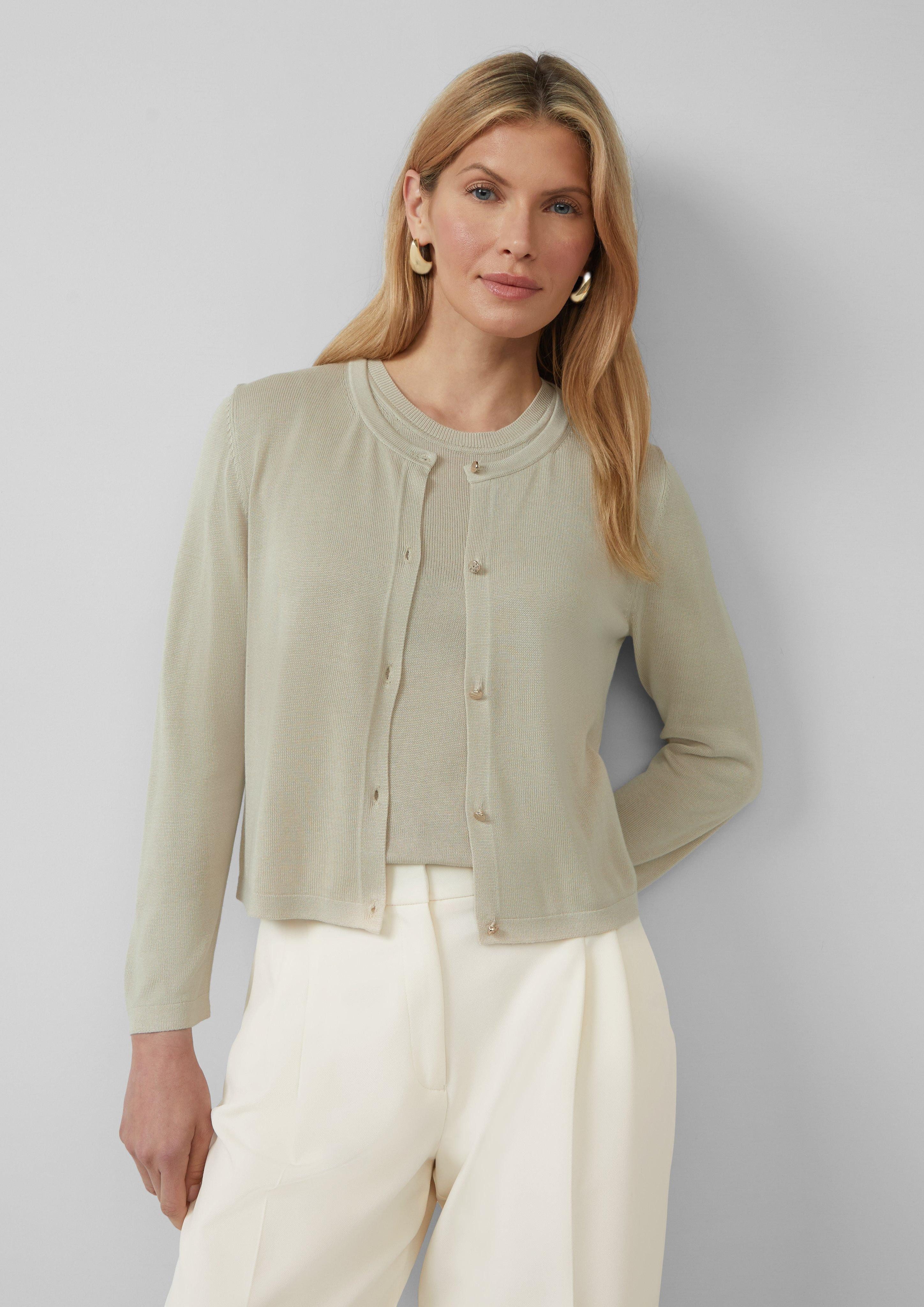s.Oliver BLACK LABEL Strickjacke Slim-Fit-Cardigan mit günstig online kaufen